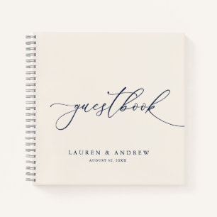 Livre d'or Mariage minimaliste de la Marine et de 