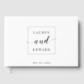 Livre D'or Mariage minimaliste noir et blanc (Recto)