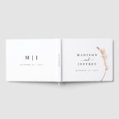 Livre D'or Mariage minimaliste Pampas broussailleux (Complet)
