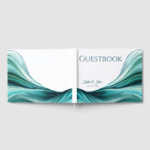 Livre D'or Mariage moderne Abstrait-Emerald vert- (Complet)