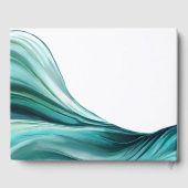 Livre D'or Mariage moderne Abstrait-Emerald vert- (Verso)