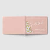 Livre d'or Mariage moderne Blush & White Daisies (Complet)