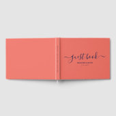 Livre d'or Mariage moderne Coral and Navy Blue (Complet)