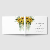 Livre D'or Mariage moderne de tournesol Eucalyptus (Complet)