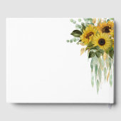 Livre D'or Mariage moderne de tournesol Eucalyptus (Verso)