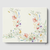 Livre D'or Mariage moderne Fleur sauvage minimal élégant (Verso)