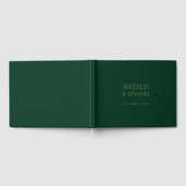 Livre D'or Mariage moderne Green et Gold Chic (Complet)