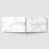 Livre D'or Mariage moderne gris marbre et rose gold (Complet)