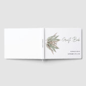 Livre D'or Mariage moderne minimaliste script Eucalyptus (Complet)