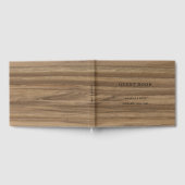 Livre D'or Mariage Moderne Script Minimal Bois rustique (Complet)