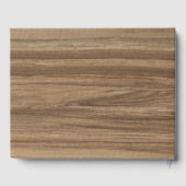 Livre D'or Mariage Moderne Script Minimal Bois rustique (Verso)