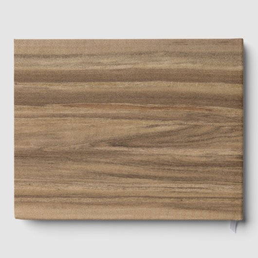 Livre D'or Mariage Moderne Script Minimal Bois rustique (Verso)