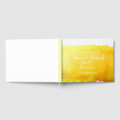 Livre D'or Mariage moderne simple aquarelle jaune (Complet)