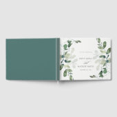 LIVRE D'OR MARIAGE MODERNE VERT EUCALYPTUS FOLIAGE EAU COULEU (Complet)