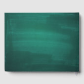 Livre D'or Mariage moderne vert foncé. Émeraude simple et élé (Verso)