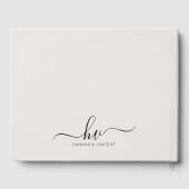 Livre D'or Mariage Monogramme Calligraphie Script Minimal Chi (Verso)