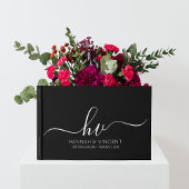 Livre D'or Mariage Monogramme Calligraphie Script Minimal Chi