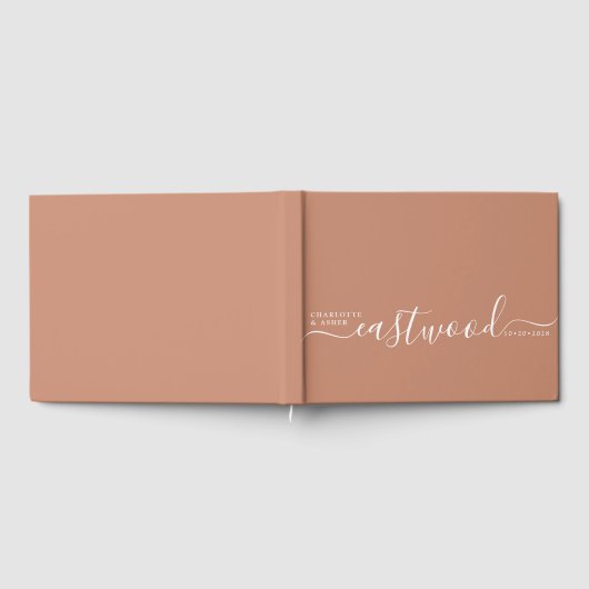 Livre D'or Mariage Monogramme Mariage Argile (Complet)