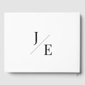 Livre D'or Mariage monogramme minimal | BLANCHE (Verso)