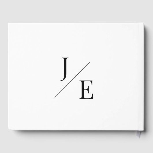 Livre D'or Mariage monogramme minimal | BLANCHE (Verso)