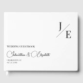 Livre D'or Mariage monogramme minimal | BLANCHE (Recto)