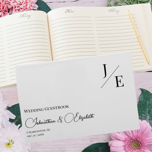 Livre D'or Mariage monogramme minimal | BLANCHE