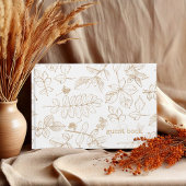 Livre D'or Mariage Motif Golden Leaf ID655