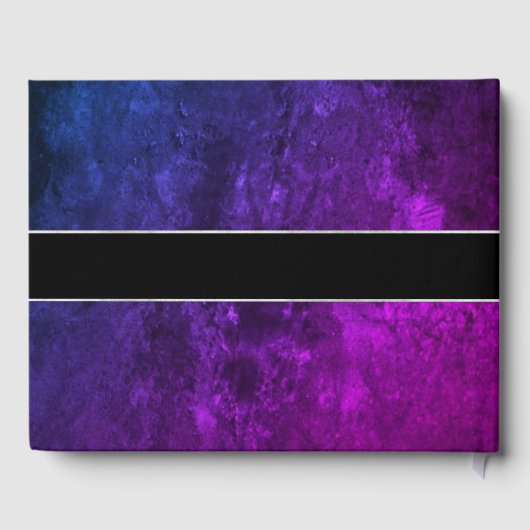 Livre D'or Mariage Mystic-Topaz | Blue Purple Réception Party (Verso)