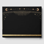 Livre D'or Mariage mystique Black Gold Sun Moon Stars (Verso)