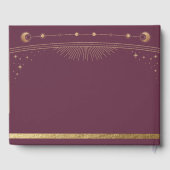 Livre D'or Mariage mystique Plum Gold Sun Moon Stars (Verso)
