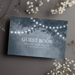 Livre D'or Mariage Navy Blue Rustic Tree<br><div class="desc">Créez des souvenirs durables avec notre livre d'hôtes mariage de bois bleu marine. Ce design enchanteur est orné d'un arbre rustique orné de lampes à cordes, créant une atmosphère magique et accueillante. Parfait pour les mariages de plein air et de bois, ce livre d'hôtes unique séduira vos invités et fournira...</div>