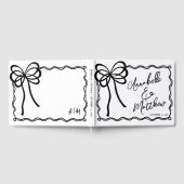 Livre D'or Mariage noir blanc à main (Complet)