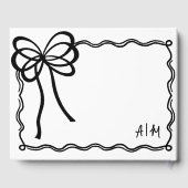 Livre D'or Mariage noir blanc à main (Verso)