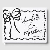 Livre D'or Mariage noir blanc à main (Recto)