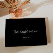 Livre D'or Mariage noir et blanc manuscrit moderne