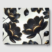 Livre D'or Mariage noir & or Floral Greige (Verso)