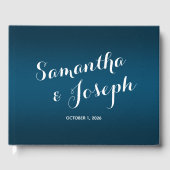 Livre D'or Mariage Ocean Blue Gradient (Recto)