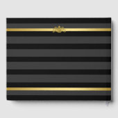 Livre D'or Mariage officiel Black Gold Tuxedo Stripe (Verso)