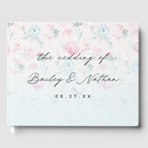 Livre D'or Mariage Ombre Jardin Floral Rose Peony