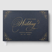 Livre d'or mariage or élégant calligraphie (Recto)