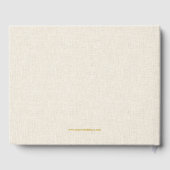 Livre D'or Mariage or Monogramme Linge beige (Verso)