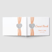 Livre d'or Mariage Orange Diamond Heart (Complet)