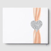 Livre d'or Mariage Orange Diamond Heart (Verso)