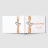 Livre d'or Mariage Orange Diamond Hearts (Complet)