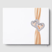 Livre d'or Mariage Orange Diamond Hearts (Verso)