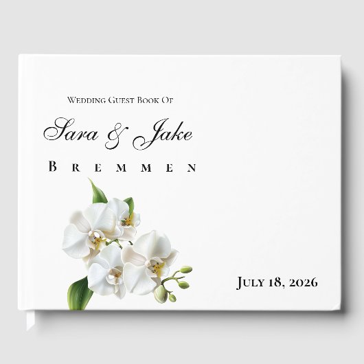 Livre D'or Mariage Orchidée Blanche (Recto)