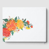 Livre D'or Mariage Pastel Orange Yellow Spring Dahlia Fleurs (Verso)