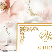 Livre d'or mariage pastel rose pastel moderne