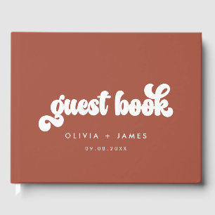 Livre D'or Mariage personnalisable Earthy Boho Terracotta