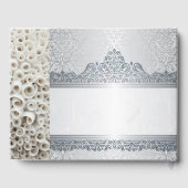 Livre d'or mariage personnalisable en argent et bl (Verso)